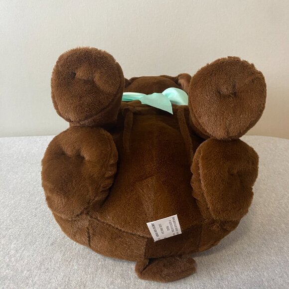 NWOT Shoppers Drug Mart Valentine's Day XOXO Brown Bulldog Teal Bow 14" - Picture 6 of 7